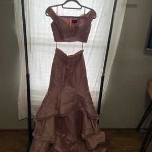 Xscape Blush Two-Piece Prom Dress